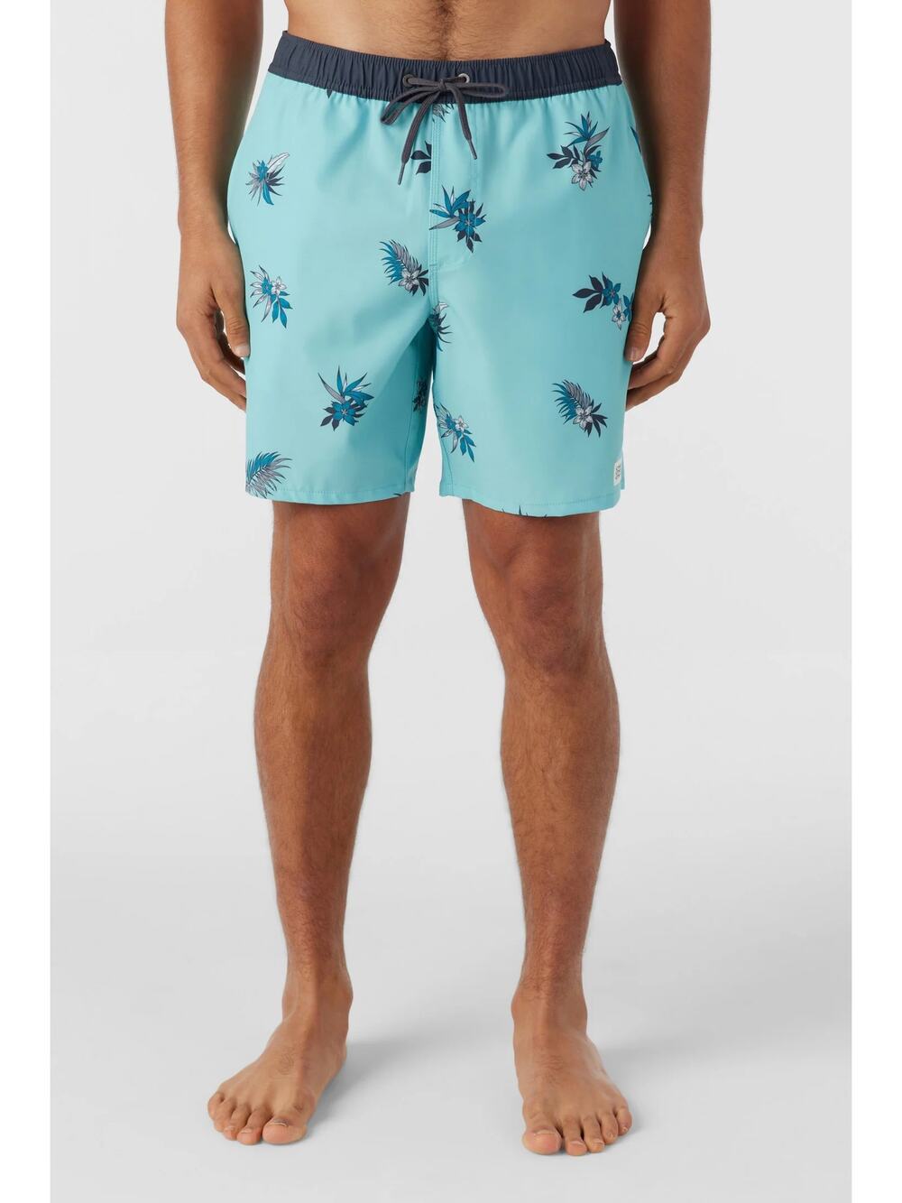 O'neill Men's Medium Aqua Hermosa Elastic Waist 17" Beach Surf Swim Trunks G36-3